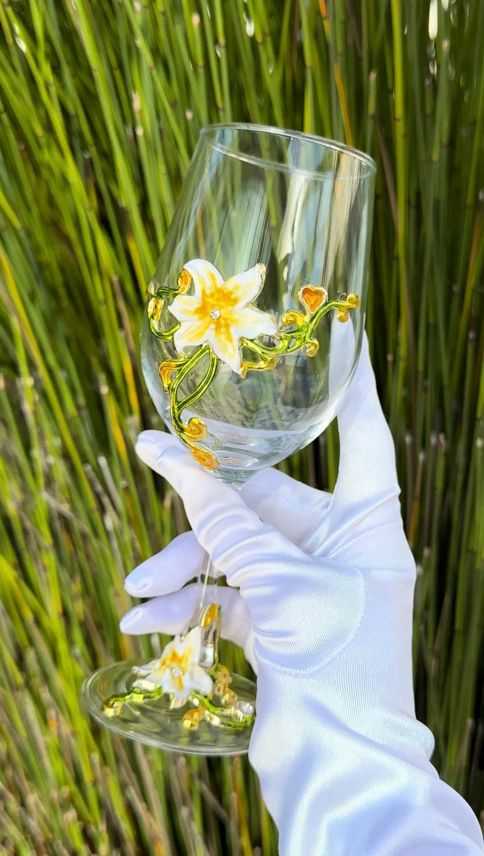 Floral Garden Champagne Glass
