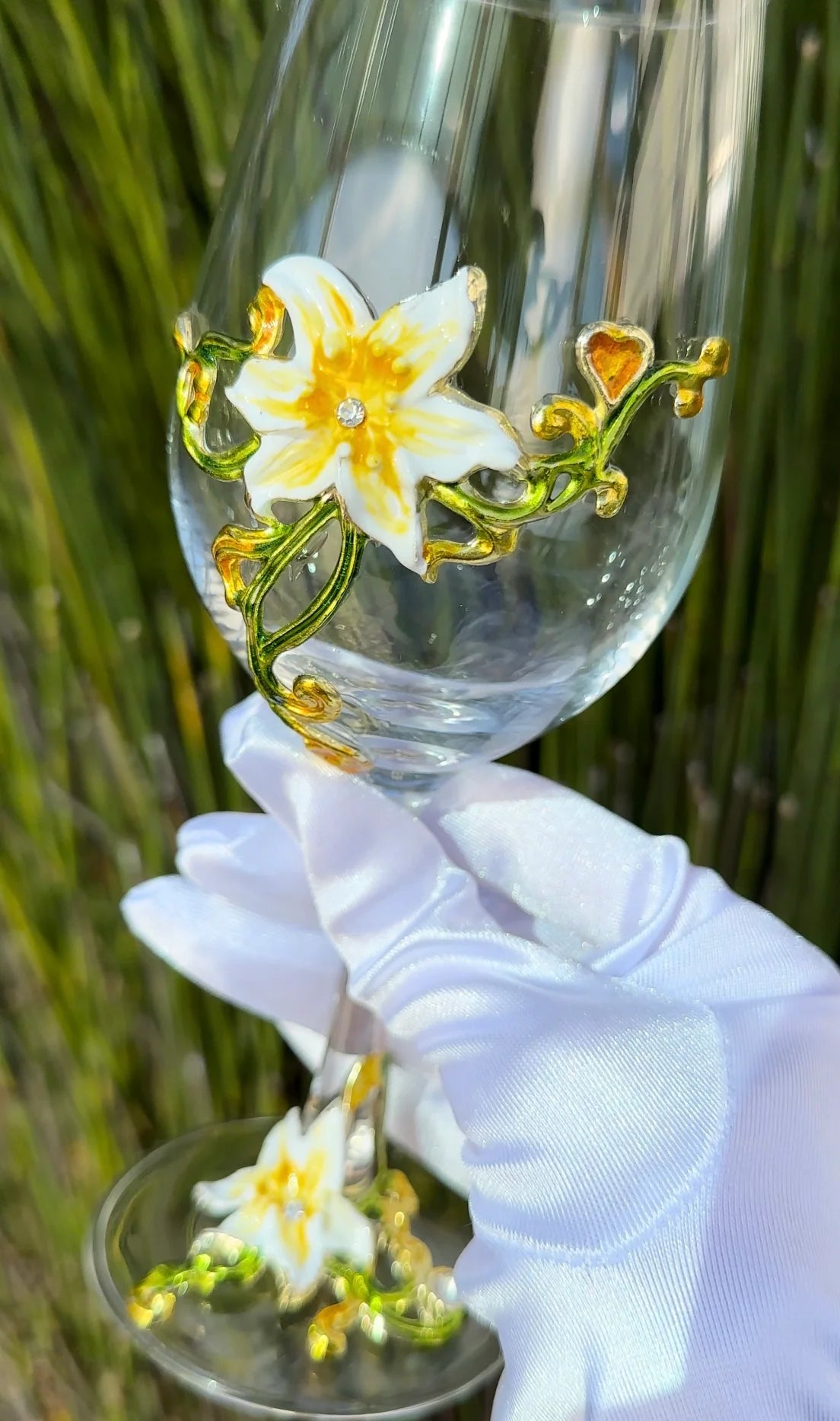 Floral Garden Champagne Glass